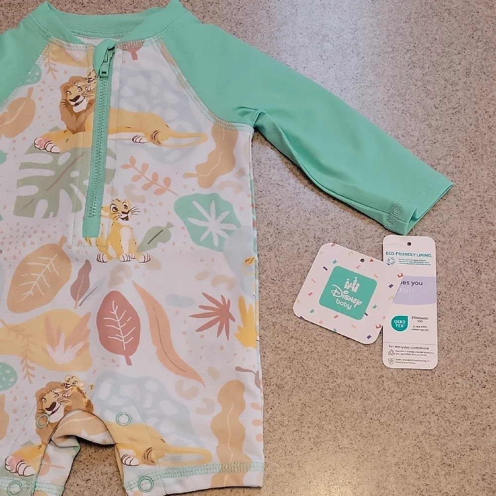 Disney Lion King Rashguard UPF 50 size 3/6 Months New With Tags